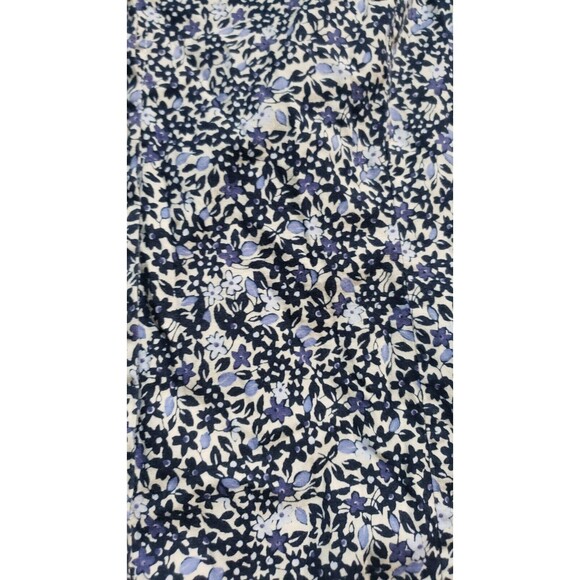 The Limited Stretch Women's M Purple/White Floral Elbow Sleeve Button Up Shirt - Picture 3 of 5